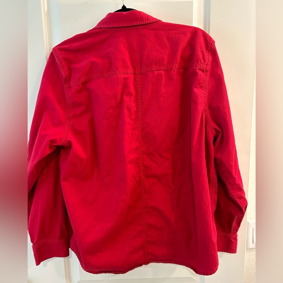 4/$20 Ralph Lauren Red Corduroy Shacket - Picture 6 of 7